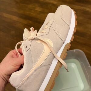 Nike Beige Sneakers with Gum Sole
